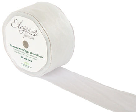 50mm x 20m White - Ribbons